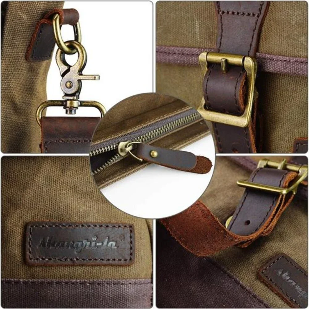 Messenger Bag for Men and Women Canvas Purse Crossbody Shoulder Bag Casual